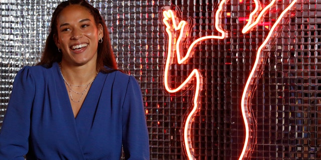 Veronica Burton of the Dallas Wings poses for a photo during the 2022 WNBA Draft on April 11, 2022, in New York.