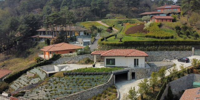 A general view of the villa owned by Russian TV presenter Vladimir Solovyev.