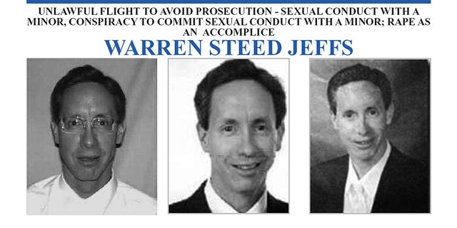 In this handout provided by the Federal Bureau of Investigation (FBI), polygamist Warren Steed Jeffs is pictured on an FBI Ten Most Wanted poster. Jeffs, the fugitive leader of a polygamist Mormon sect, was arrested by a Nevada Highway Patrol trooper during a traffic stop. Jeffs was wanted in Utah and Arizona on charges linked to allegations of arranging marriages between men and underage girls.