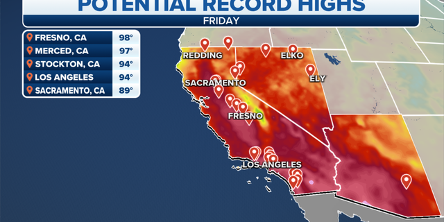 Potential western record highs