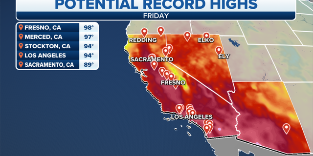 Potential western record highs