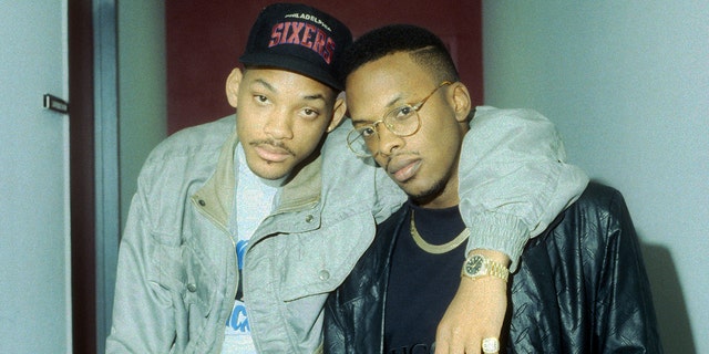 Rap duo DJ Jazzy Jeff (Jeff Townes), right, and The Fresh Prince (Will Smith) Oct. 18, 1989, in New York City.