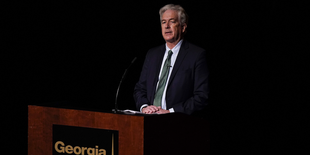 Central Intelligence Agency Director William Burns speaks during an event at the Georgia Institute of Technology Thursday in Atlanta.