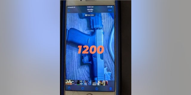 A federal complaint alleges two Georgia men conspired to smuggle firearms to New York. This images shows was taken from the cell phone of one of the suspects, authorities said. 