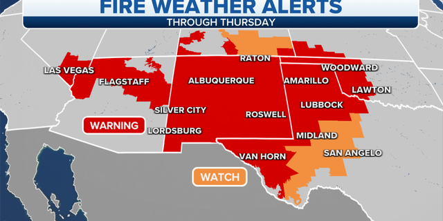 U.S. fire weather alerts