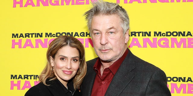 Hilaria Baldwin and Alec Baldwin attend the opening night of "Hangmen" on Broadway at Golden Theatre on April 21, 2022 in New York City. 