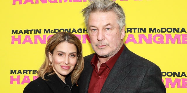 Hilaria Baldwin and Alec Baldwin attend the opening night of "Hangmen" on Broadway at Golden Theatre on April 21, 2022 in New York City.
