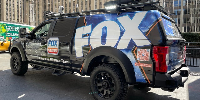 The Ford F-250-based truck is equipped with off-road equipment and battery backup power.