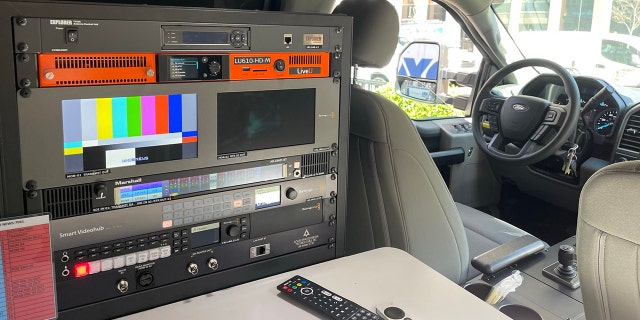 A full suite of broadcasting and weather gathering electronics has been installed in the cabin.