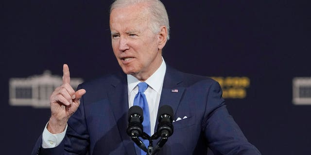 President Joe Biden speaks Friday, April 22, 2022, at Green River College in Auburn, Wash., south of Seattle.