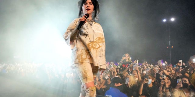 Billie Eilish face planted before performing her hit song "Getting Older" at Coachella on Saturday night.