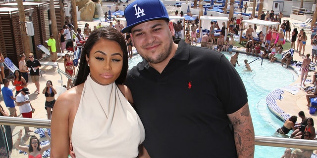 Blac Chyna (L) and Rob Kardashian attend the Sky Beach Club at the Tropicana Las Vegas in May 2016.