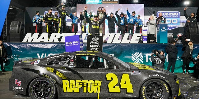 William Byron won at Martinsville Speedway on Saturday night.