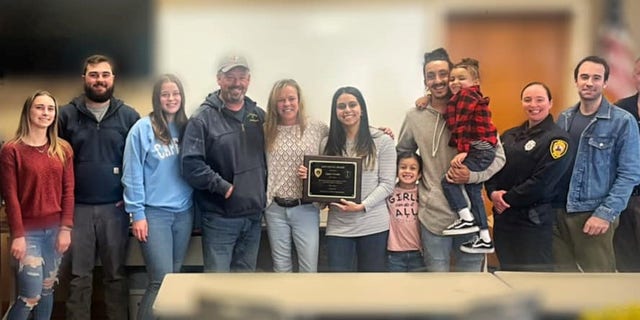 Police honored Sophia Furtado with a "Life Saving Award" in an April 20 ceremony.