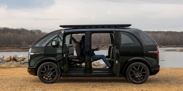 The all-electric Canoo lifestyle vehicle is minivan size.