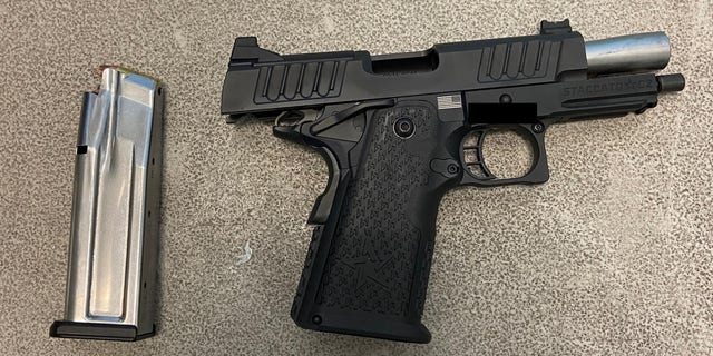 Security seized this loaded Staccato 9mm handgun at Charlotte Douglas International Airport on Tuesday morning. 