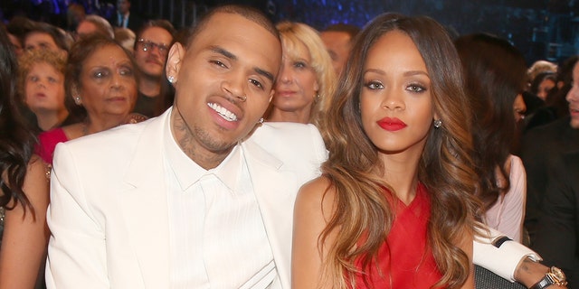 Singers Chris Brown and Rihanna attend the 55th Annual Grammy Awards at Staples Center Feb. 10, 2013, in Los Angeles. 