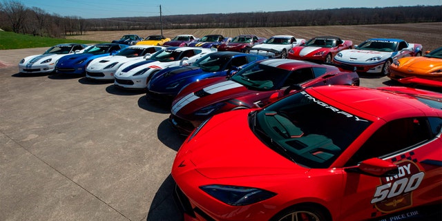 The collection includes authentic pace cars, replicas and festival cars.