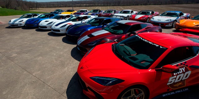 The collection includes authentic pace cars, replicas and festival cars.