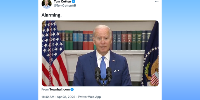 Sen. Tom Cotton marvels at Biden's latest gaffe.