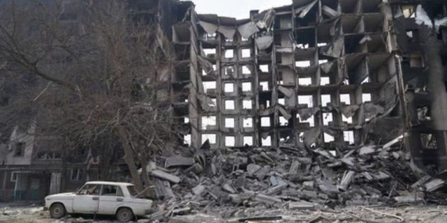 Destruction in Ukraine captured by a Global Guardians agent.