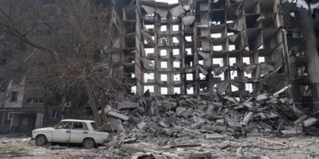 Destruction in Ukraine captured by a Global Guardians agent.