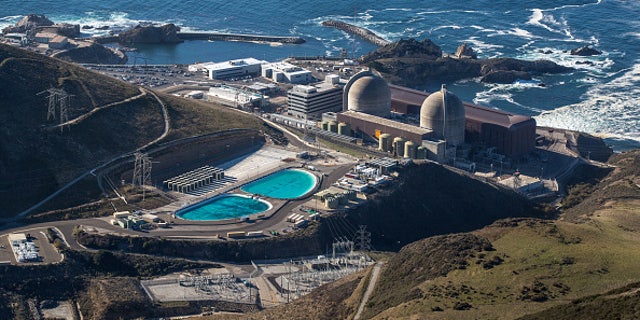 DIABLO CANYON, CA - DECEMBER 1: Aerial view of the Diablo Canyon, the only operational nuclear plant left in California, due to be shutdown in 2024 despite safely producing nearly 15% of the state's green electrical energy power, is viewed in these aerial photos taken on December 1, 2021, near Avila Beach, California 