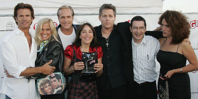 Attending the celebration of the DVD release of "Grease Rockin' Rydell Edition" in Santa Monica, California, on Sept. 19, 2006 are, from left, actors Lorenzo Lamas and Susan Buckner, director Randal Kleiser and actors Didi Conn, Jeff Conaway, Eddie Deezen and Annette Cardona.