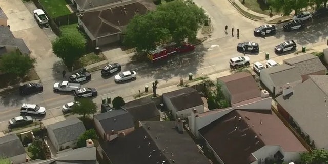 The suspect crashed the stolen ambulance in a residential area and fled on foot.