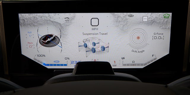 A digital display is used for the instrument cluster.