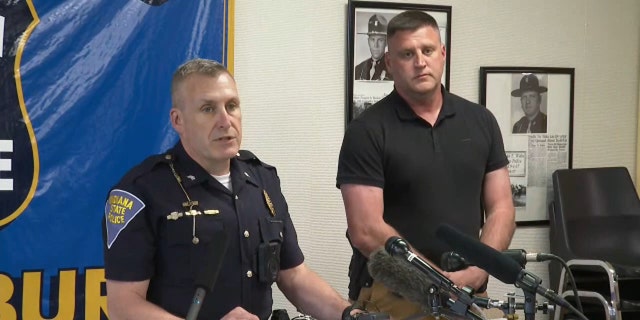 Indiana State Police give an update after a child's body was found in a remote wooded area in eastern Washington County.