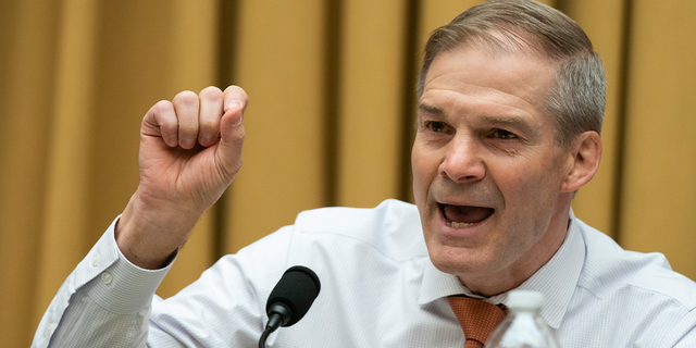 Ranking member of the House Judiciary Committee Chairman Rep. Jim Jordan, R-Ohio, speaks during a hearing with Homeland Security Secretary Alejandro Mayorkas on Capitol Hill April 28, 2022, in Washington.