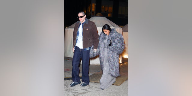 Kim Kardashian and Pete Davidson enjoy an early Valentine's weekend date night at Lilia in Brooklyn. 
