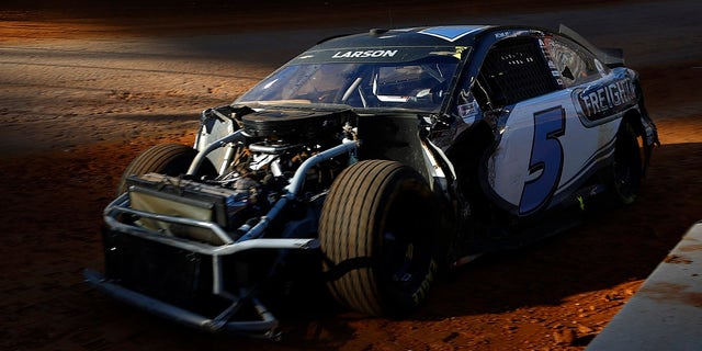 Pre-race favorite Kyle Larson was wrecked out of contention early in the 2021 race.