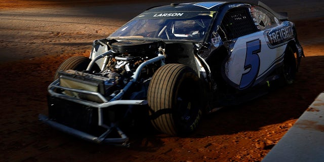 Pre-race favorite Kyle Larson was wrecked out of contention early in the 2021 race.