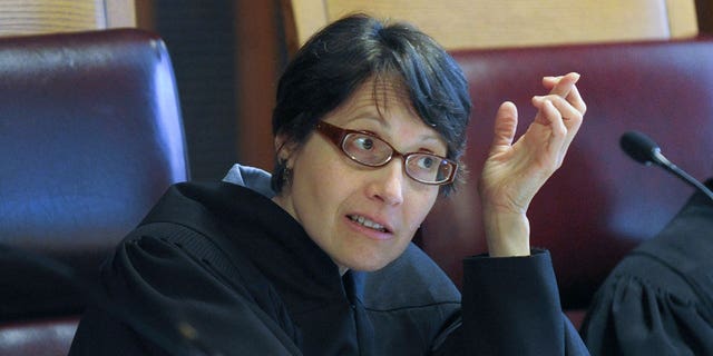 Judge Jenny Rivera listens to oral arguments at the Court of Appeals on June 1, 2016, in Albany, New York.