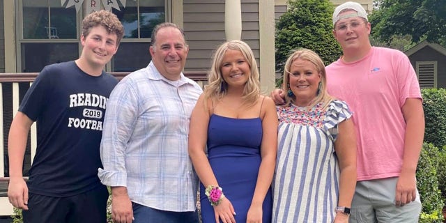 Julie Centrella, second from right, with her husband, Pat, and their three children. Centrella named her business Aine's Boutique after her mother's original Irish name (which she changed once she came to this country).