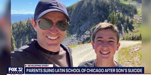 Nate and his father, Robert, pictured during an outdoor excursion. (Courtesy: Fox 32 Chicago)