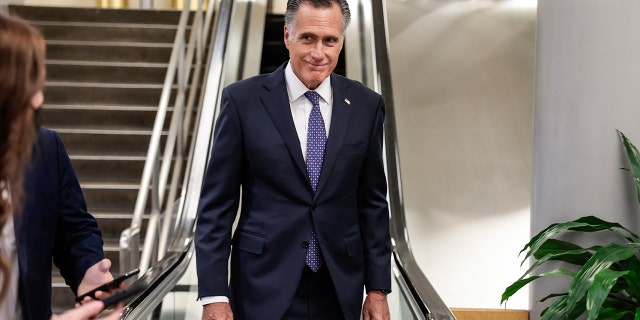 Tucker Carlson: Republican lawmakers in red states continually betray their voters 7 Sen. Mitt Romney (R-UT) walks through the Senate subway during a vote on Capitol Hill on February 16, 2022 in Washington, DC.