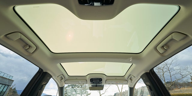 The RX's panoramic roof can be electronically dimmed.