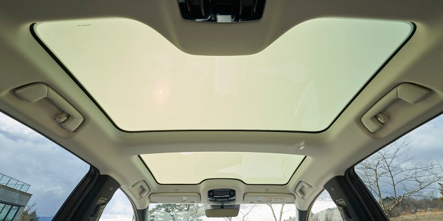 The RX's panoramic roof can be electronically dimmed.