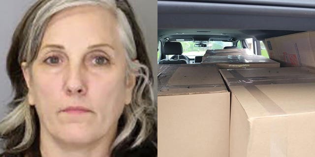 Catherine Mardesich, 54, is charged with felony possession after Memphis, Tennessee, police say she ran out of gas and officers inspecting her abandoned SUV found 229 pounds of marijuana in boxes left inside.  