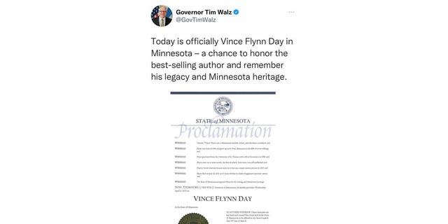 April 6 is now Vince Flynn Day in Minnesota. 