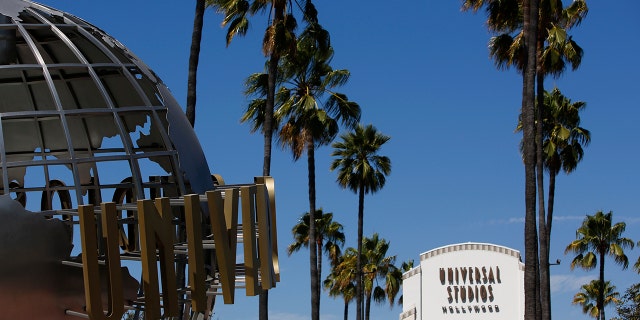 The main entrance to the Universal Studios Hollywood theme park stands in Hollywood, California, U.S., on Thursday, Aug. 15, 2013.