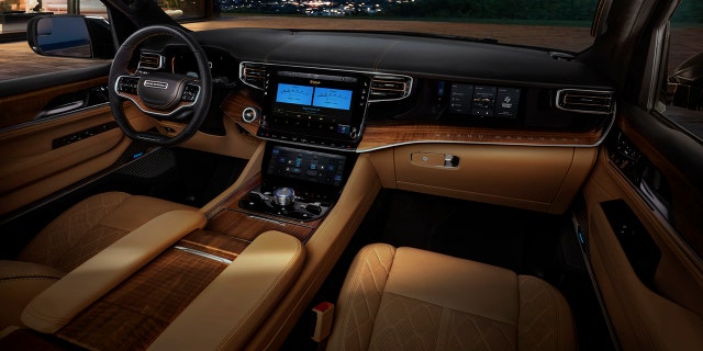 The Grand Wagoneer L's cabin can be equipped with up to seven digital displays.