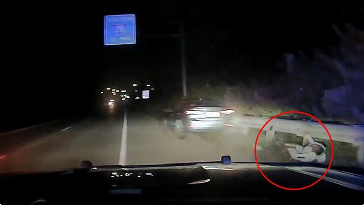 16 year old suspect caught jumping from moving car