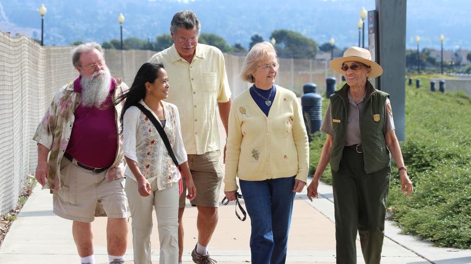 Betty Reid Soskin giving a tour at Rosie the Riveter WWII Home Front National Historical Park