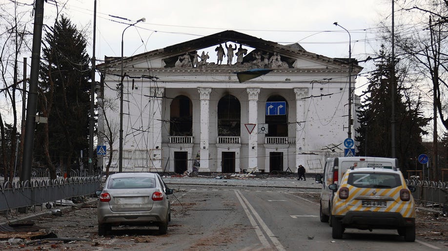 Mariupol theater bombed
