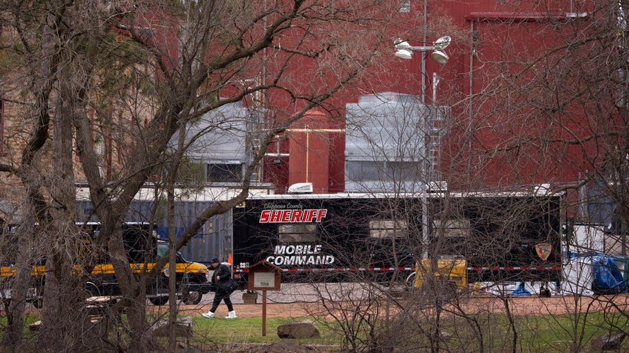 The Chippewa County Sheriff set up a mobile command center in the parking lot of the Leinenkugel's brewery as they process the scene where 10 year-old Iliana "Lily" Peters was found dead in Chippewa Falls, Wis., Monday evening, April 25, 2022. Peters was found dead in a park earlier in the day after being reported missing the night before.