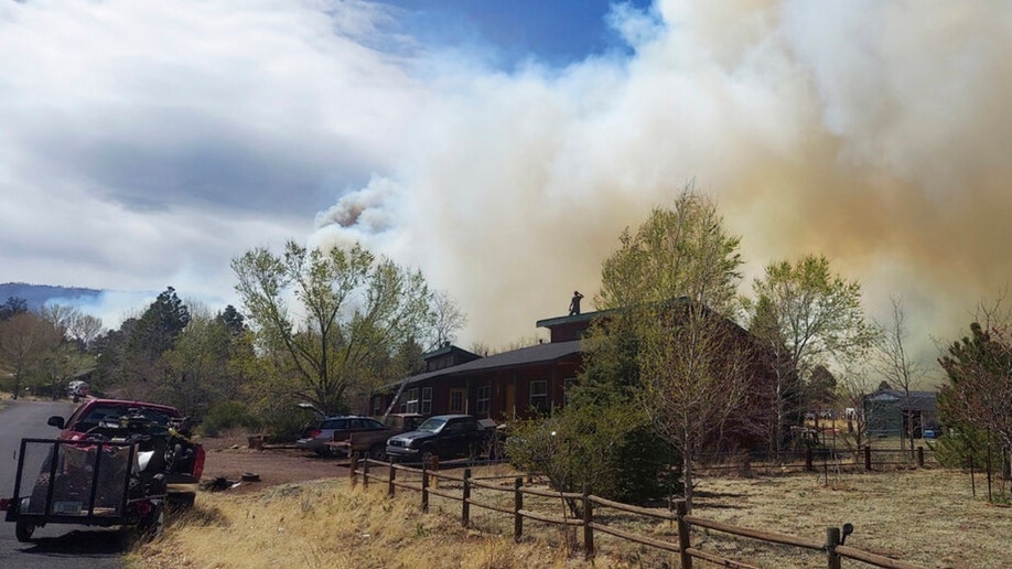 Smokes seen from a wildfire outside Flagstaff